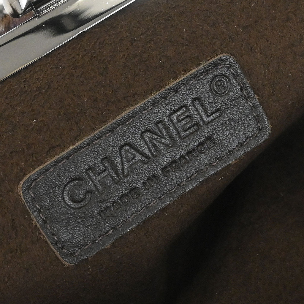 Chanel 2005-2006 Brown Purple Lapin Fur Shoulder Bag