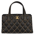 Chanel 2005-2006 Black Calfskin Wild Stitch Handbag