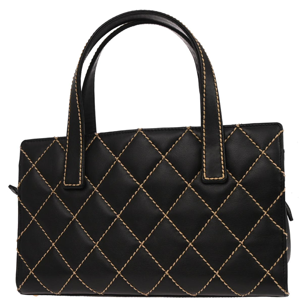 Chanel 2005-2006 Black Calfskin Wild Stitch Handbag