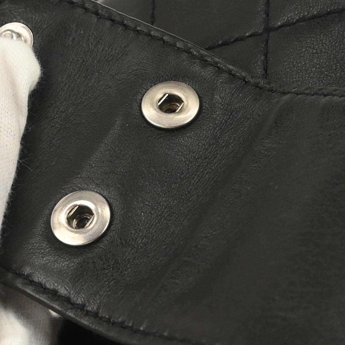 Chanel 2003-2004 Black Lambskin Choco Bar Shoulder Bag