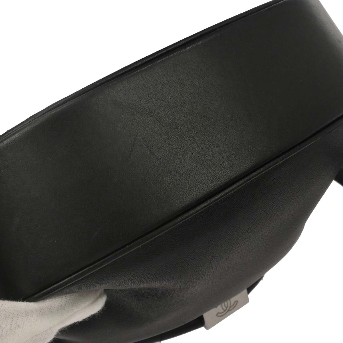 Chanel 2003-2004 Black Lambskin Choco Bar Shoulder Bag