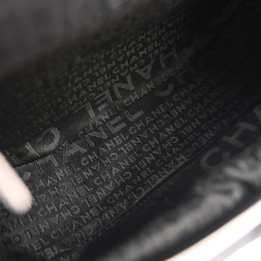 Chanel 2003-2004 Black Lambskin Choco Bar Shoulder Bag