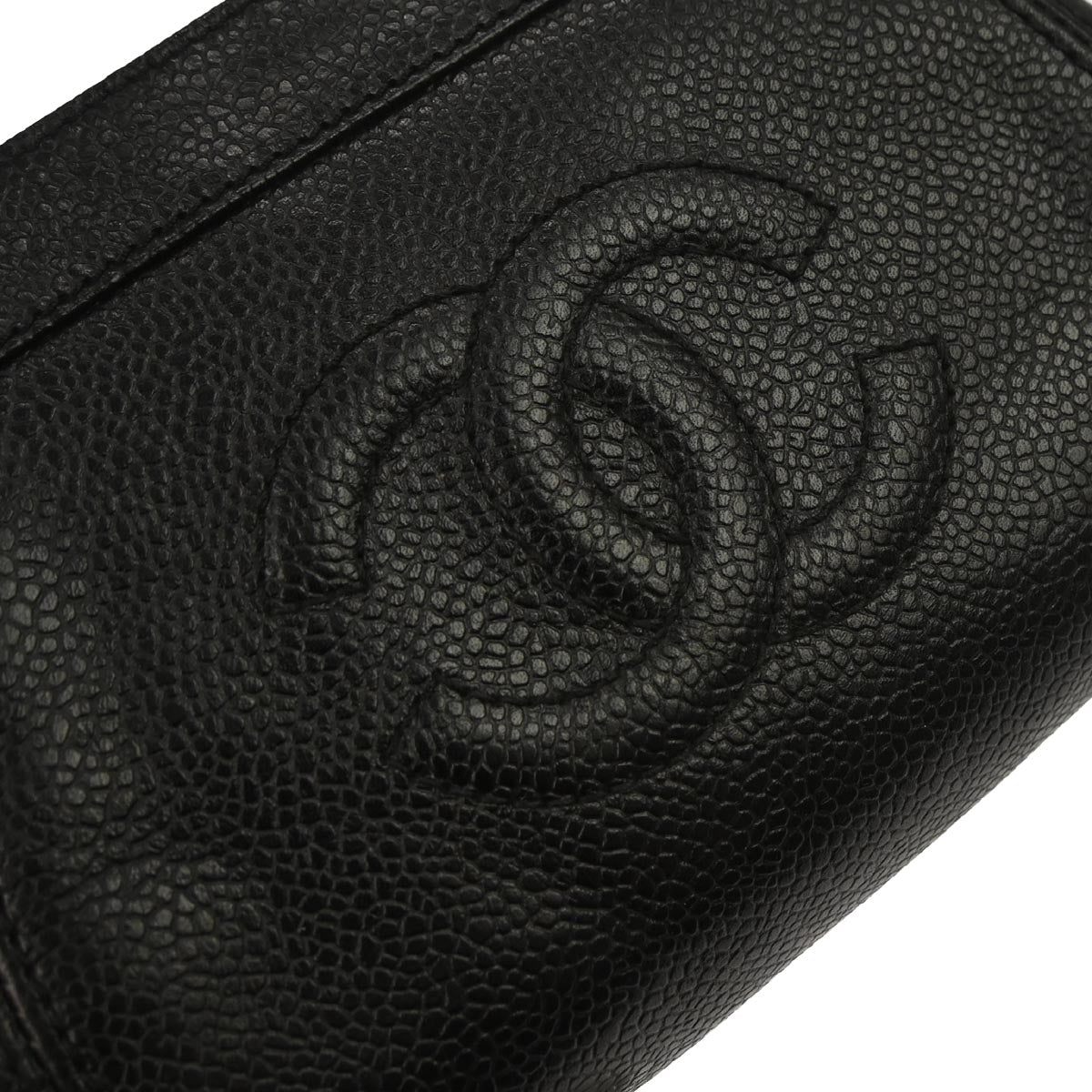 Chanel 1997-1999 Black Caviar Skin Shoulder Bag