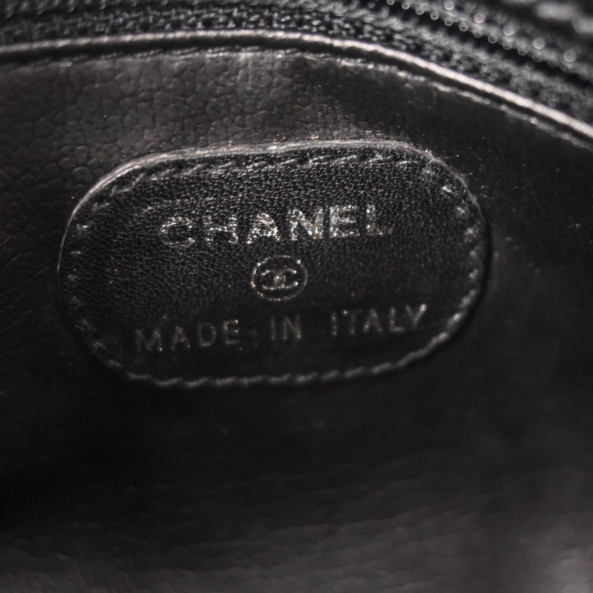 Chanel 1997-1999 Black Caviar Skin Shoulder Bag
