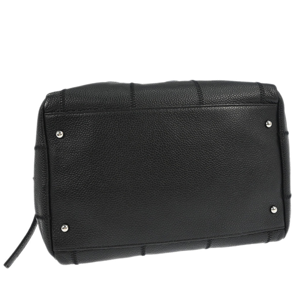 Chanel 2005-2006 Black Caviar Skin Choco Bar Handbag