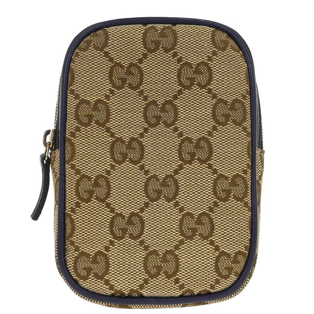 Gucci Beige Canvas GG Cigarette Case Pouch
