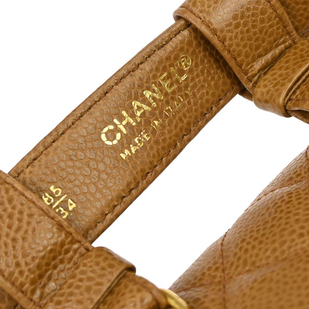 Chanel 1989-1991 Brown Caviar Skin Waist Bum Bag #85/34