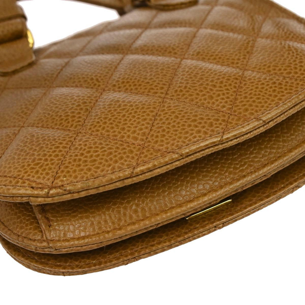 Chanel 1989-1991 Brown Caviar Skin Waist Bum Bag #85/34