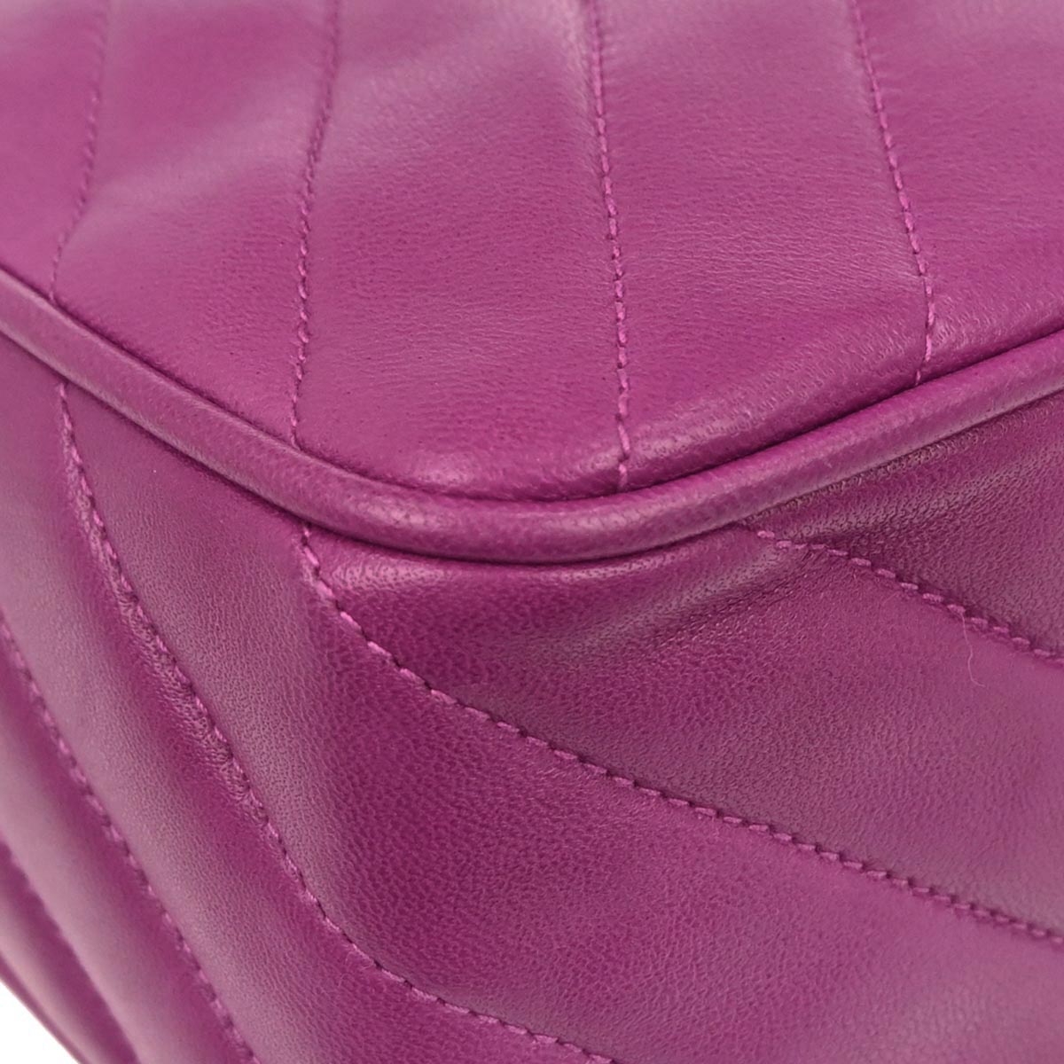 Chanel 1991-1994 Purple Lambskin Camera Bag Mini