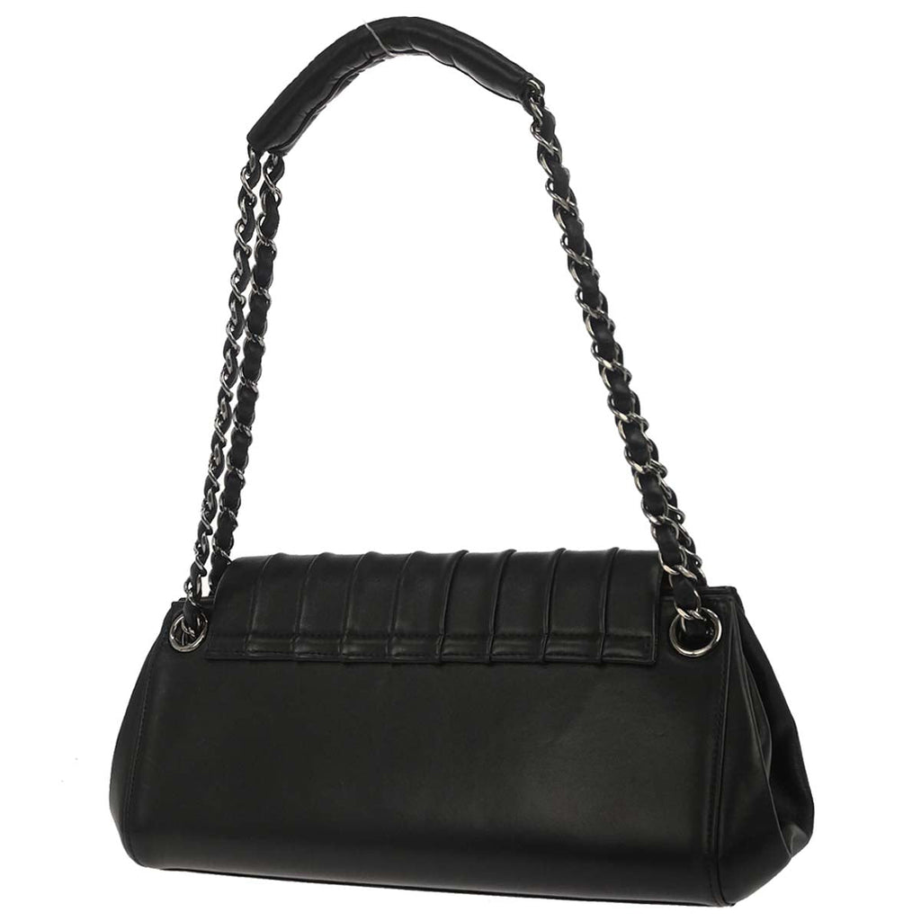 Chanel 2002-2003 Black Lambskin Mademoiselle Handbag