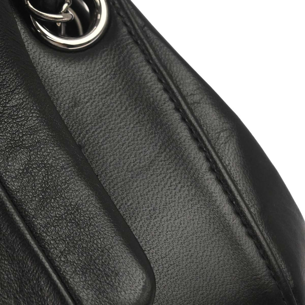 Chanel 2002-2003 Black Lambskin Mademoiselle Handbag