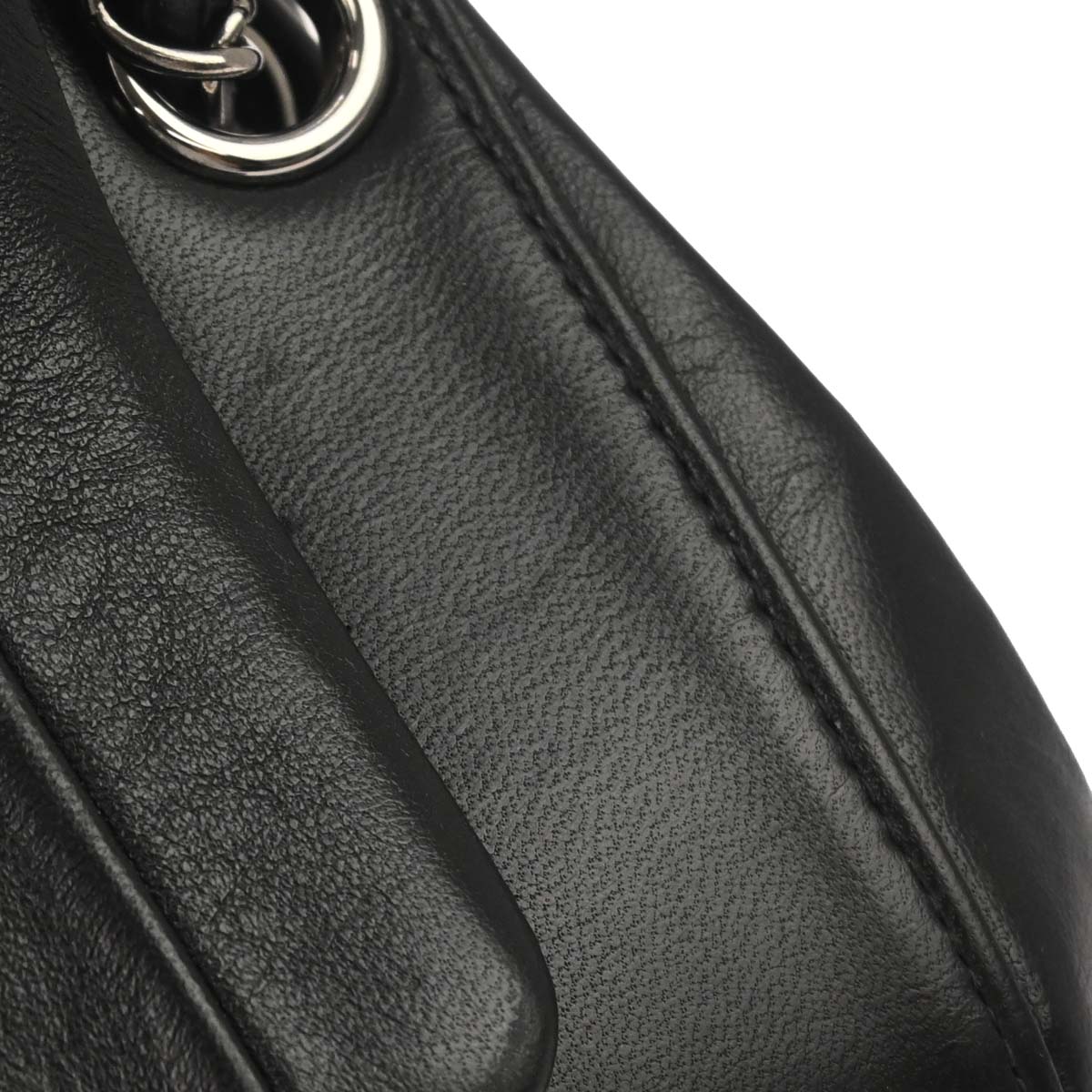 Chanel 2002-2003 Black Lambskin Mademoiselle Handbag