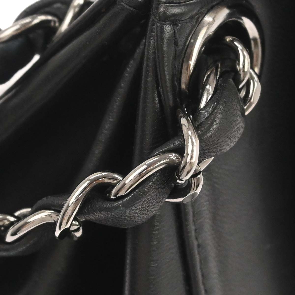 Chanel 2002-2003 Black Lambskin Mademoiselle Handbag