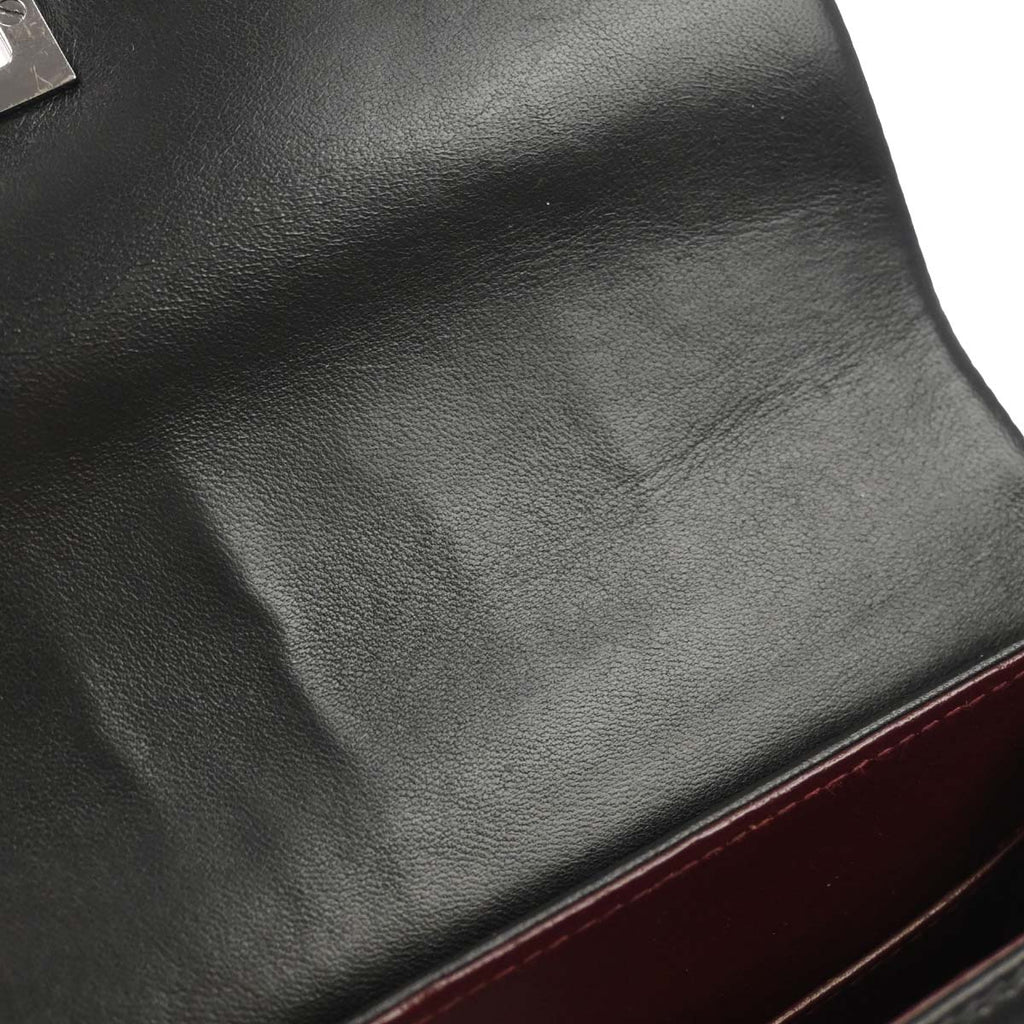 Chanel 2002-2003 Black Lambskin Mademoiselle Handbag