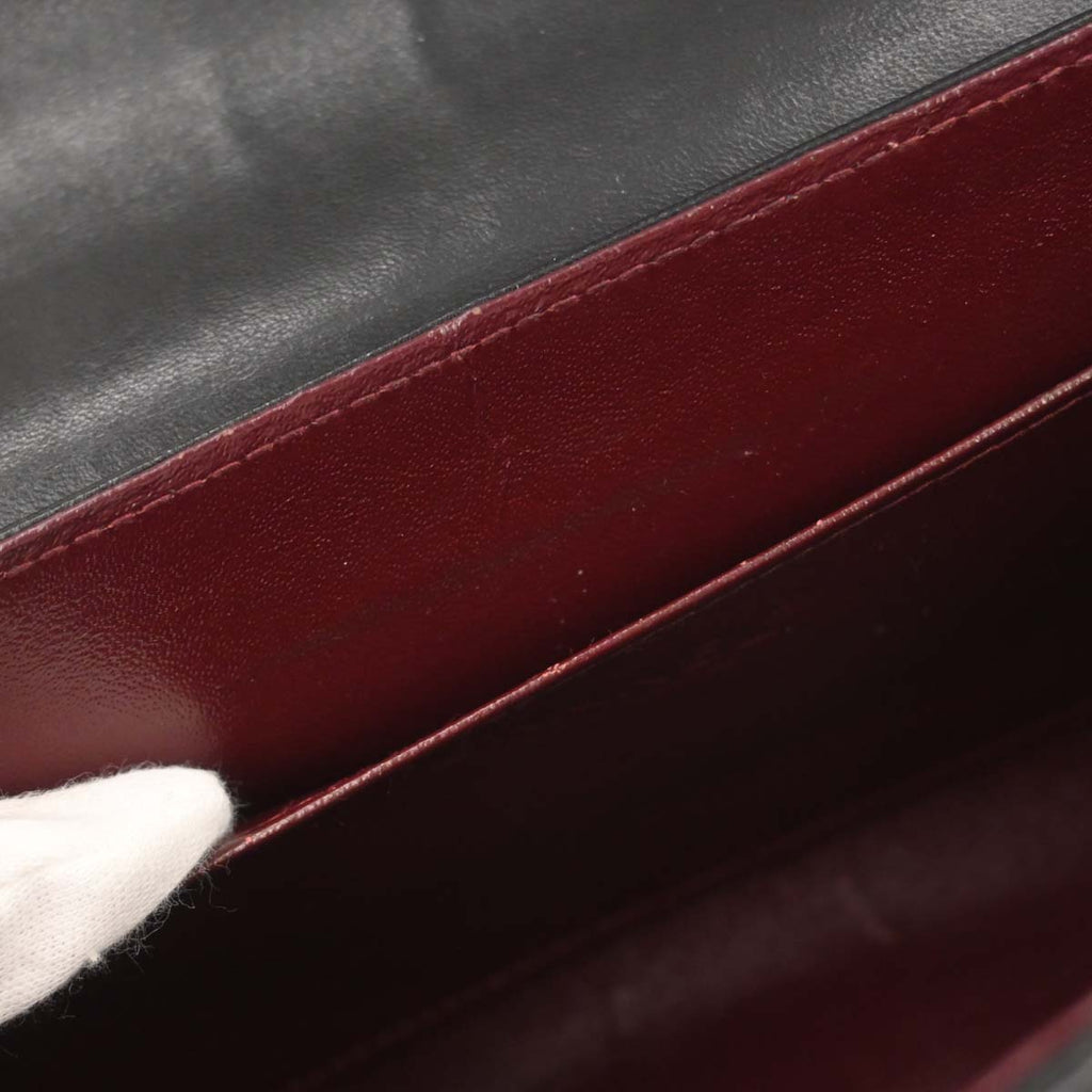 Chanel 2002-2003 Black Lambskin Mademoiselle Handbag