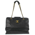 Chanel 1991-1994 Black Lambskin Bicolore Supermodel Shoulder Bag