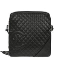 Chanel 2003-2004 Black Calfskin Cambon Ligne Shoulder Bag