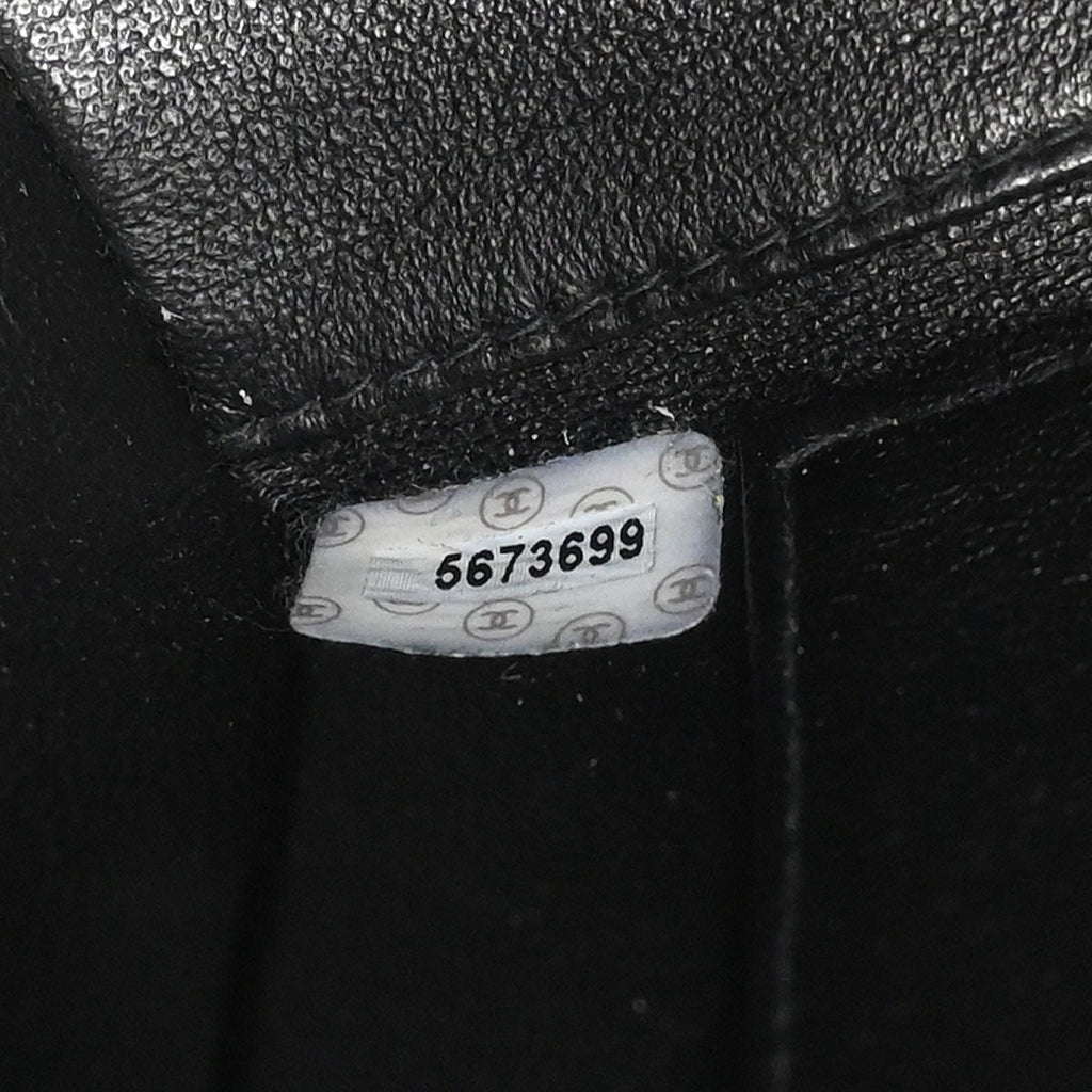 Chanel 1997-1999 Black Denim Chain Tote Handbag