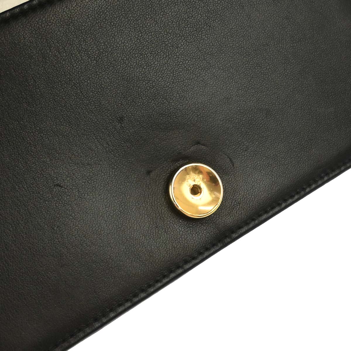 Chanel 1997-1999 Black Lambskin Pushlock Mini Full Flap Shoulder Bag