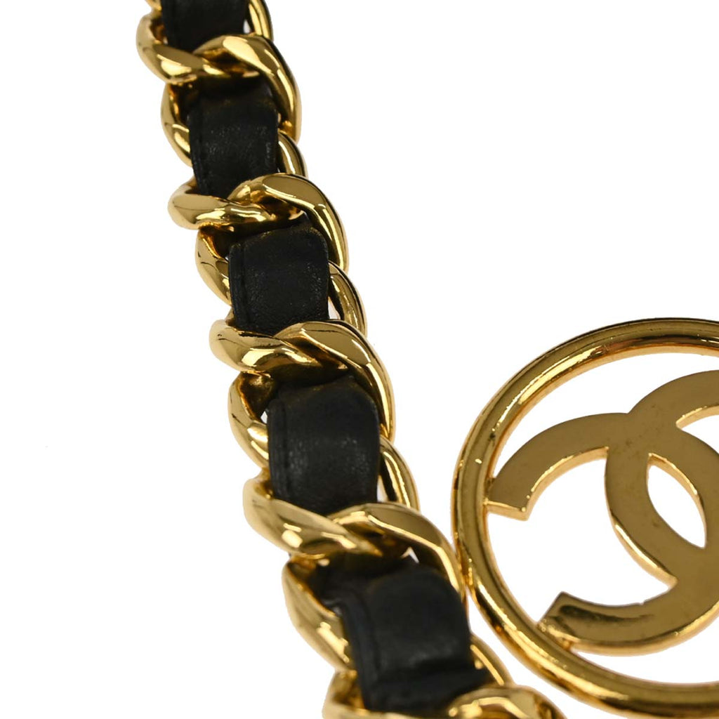 Chanel Black Lambskin Chunky Chain Bum Belt Waist Bag