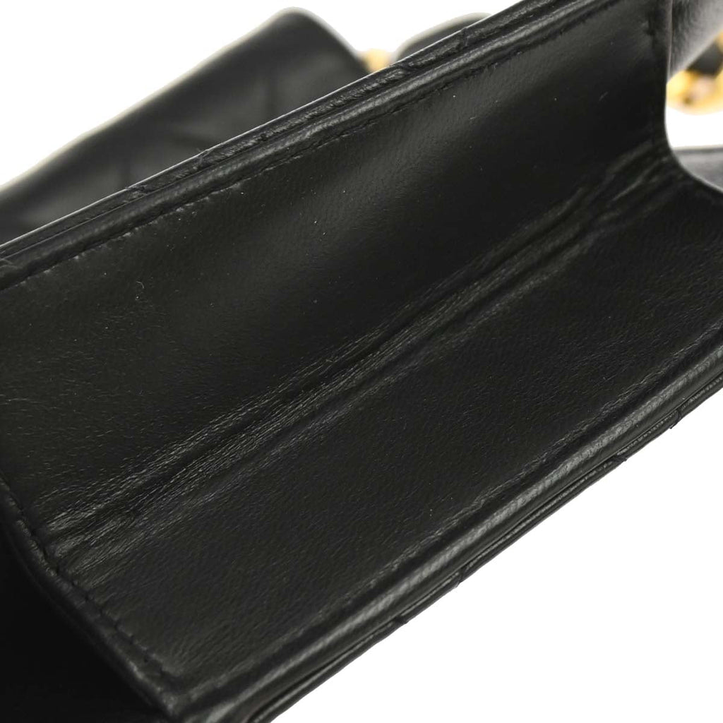 Chanel Black Lambskin Chunky Chain Bum Belt Waist Bag