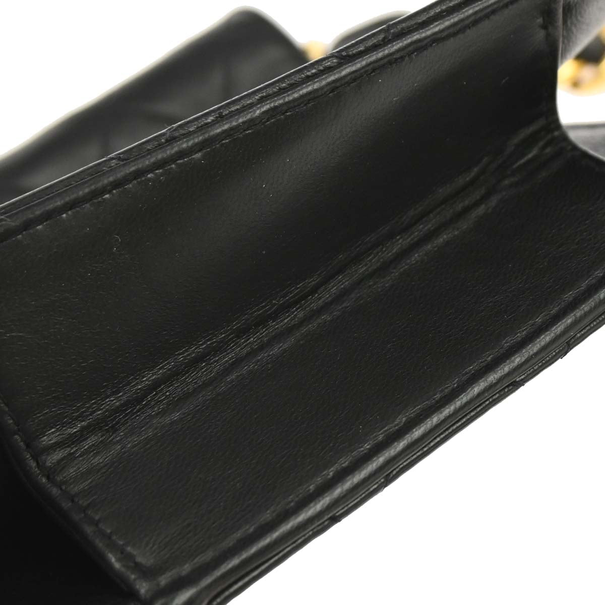Chanel Black Lambskin Chunky Chain Bum Belt Waist Bag