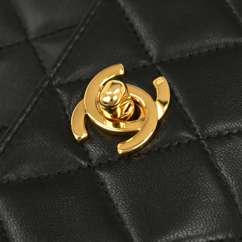 Chanel Black Lambskin Chunky Chain Bum Belt Waist Bag