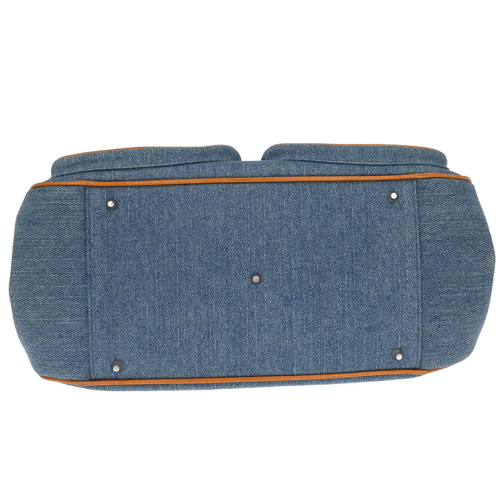 Christian Dior Blue Denim Detective Handbag