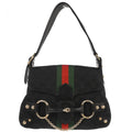 Gucci Black GG Horsebit Handbag