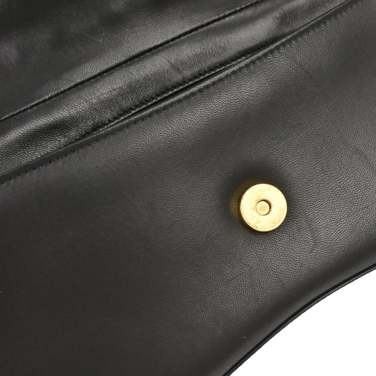 Christian Dior Black Lambskin Cannage Evening Baguette Handbag