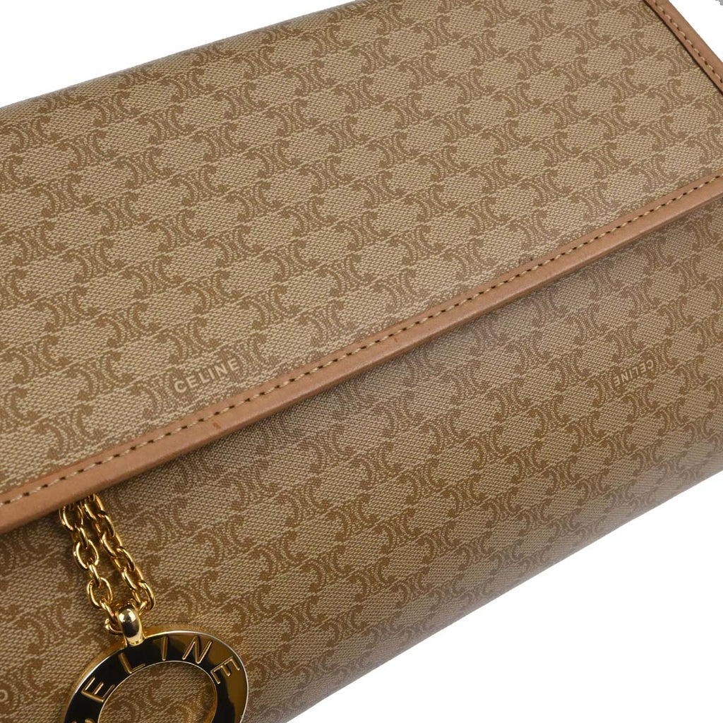 Celine Beige Macadam Shoulder Bag