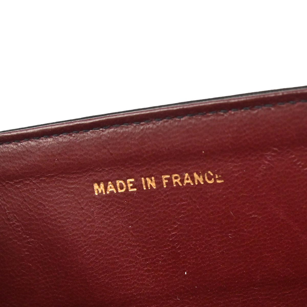 Chanel 1991-1994 Black Lambskin Paris Shoulder Bag