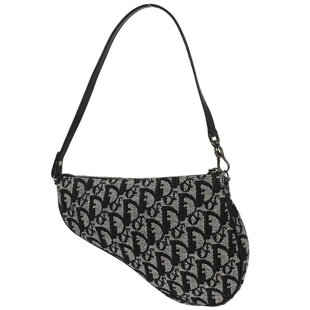 Christian Dior Black Trotter Saddle Handbag