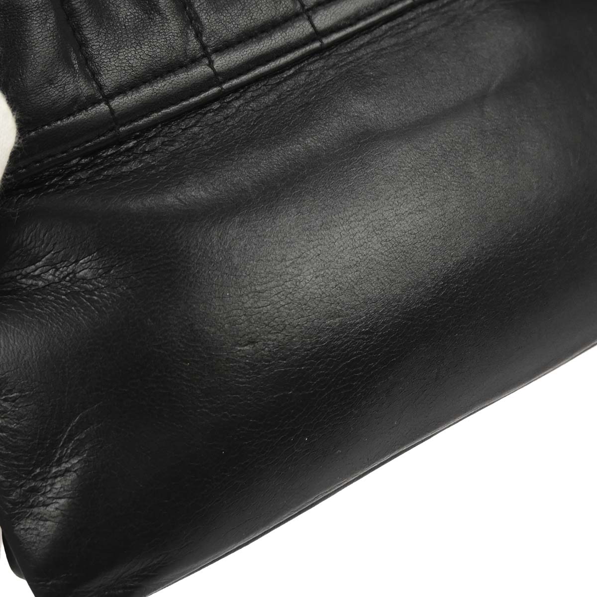 Chanel 2005-2006 Black Lambskin Choco Bar Mademoiselle Lock Handbag
