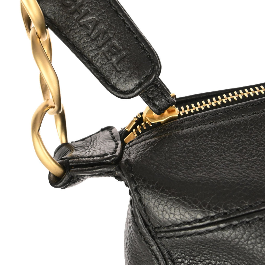 Chanel 2003-2004 Black Calfskin Chain Handbag