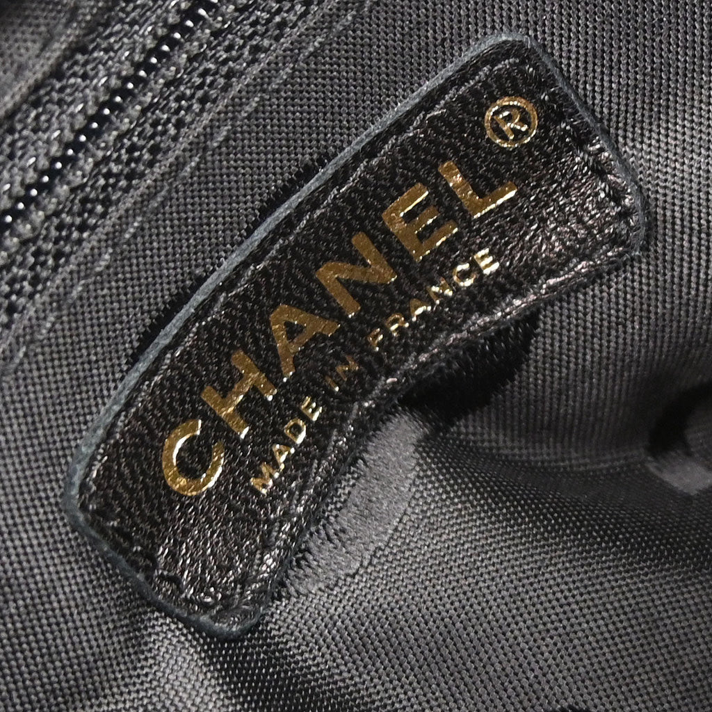 Chanel 2003-2004 Black Calfskin Chain Handbag