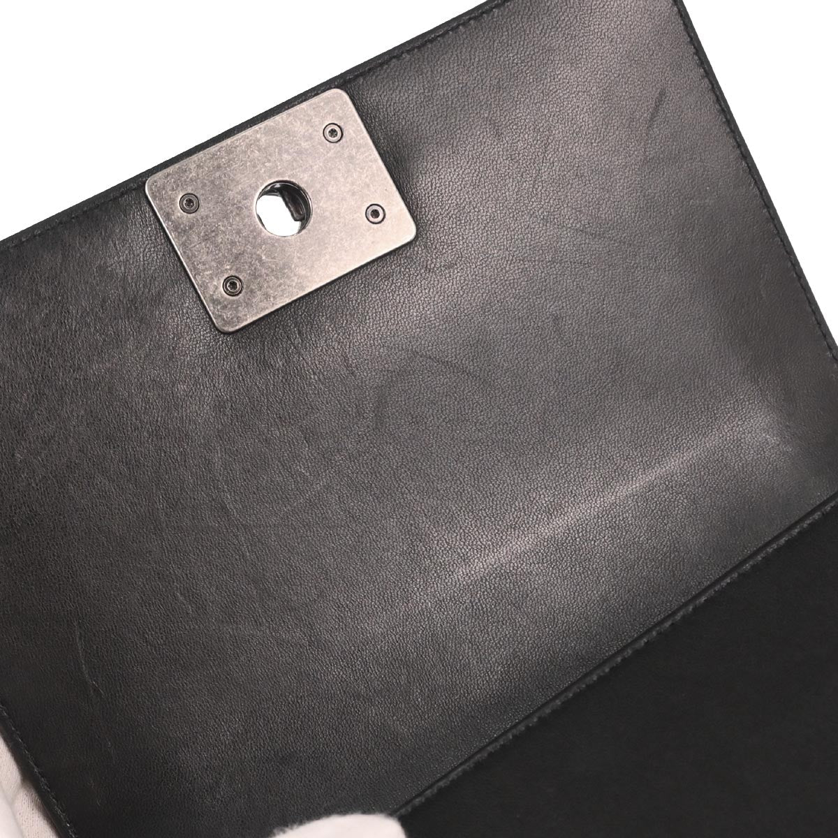 Boy Chanel 2015-2016 Black Lambskin Fur Small Chain Shoulder Bag