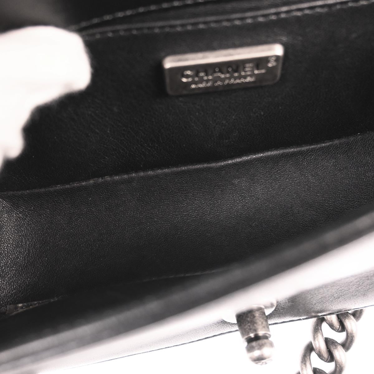 Boy Chanel 2015-2016 Black Lambskin Fur Small Chain Shoulder Bag