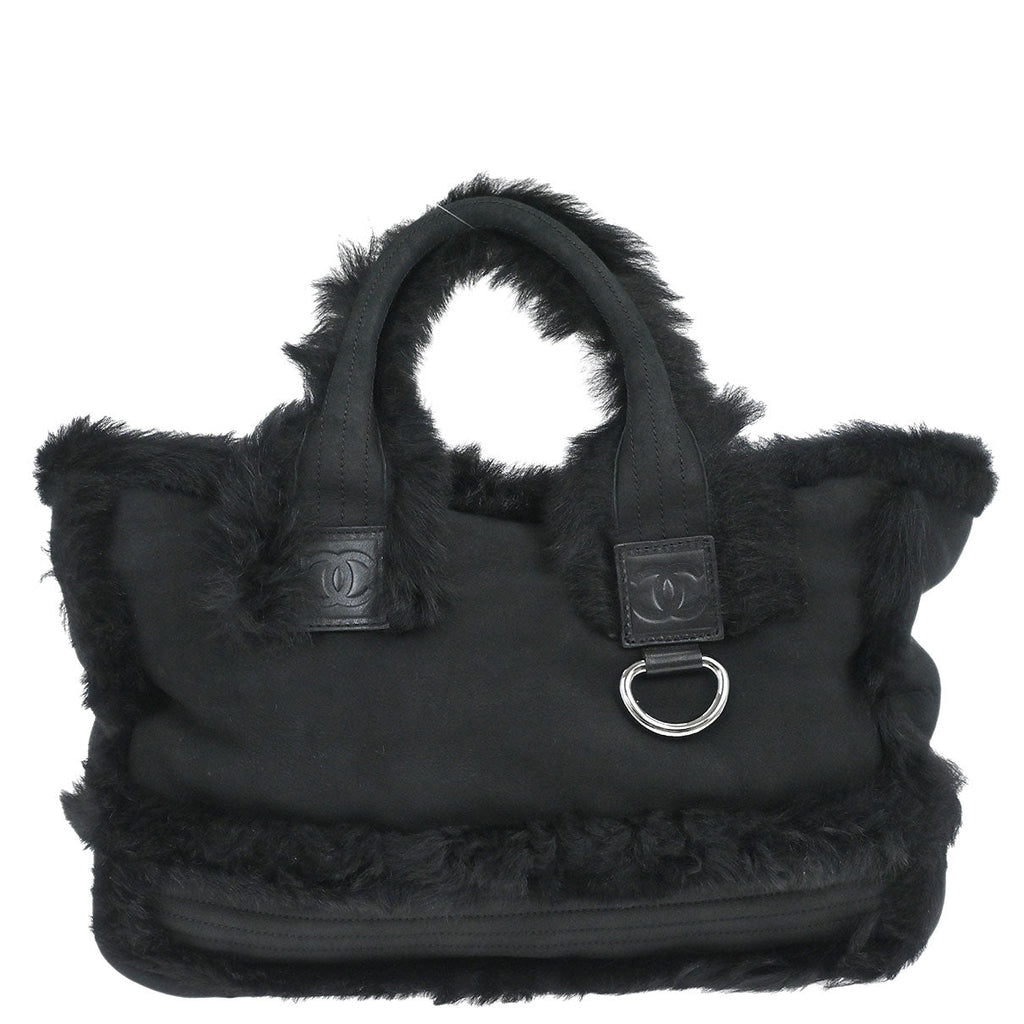Chanel 2006-2008 Black Mouton Sport Line Tote Bag