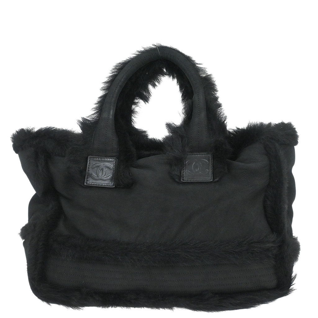 Chanel 2006-2008 Black Mouton Sport Line Tote Bag
