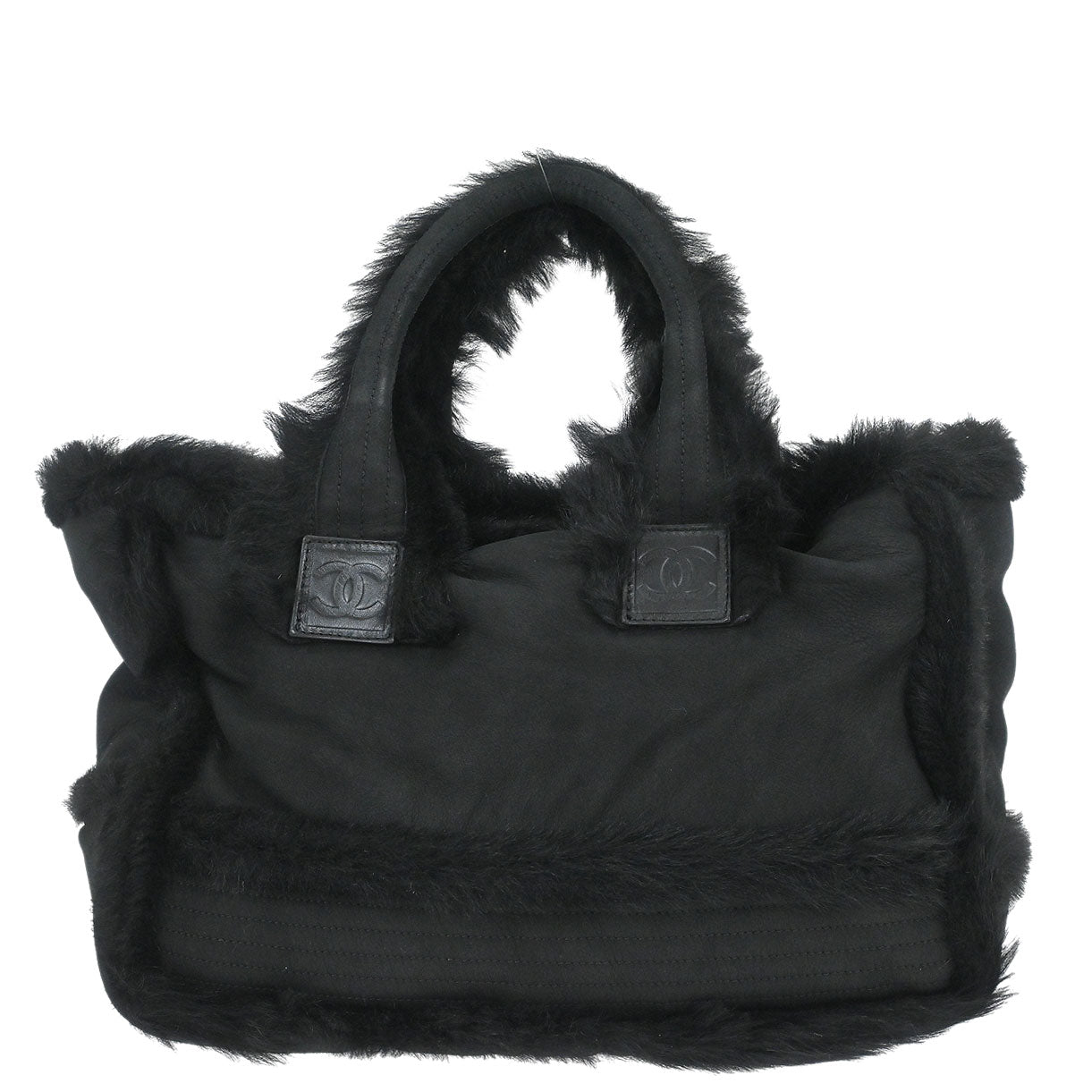 Chanel 2006-2008 Black Mouton Sport Line Tote Bag