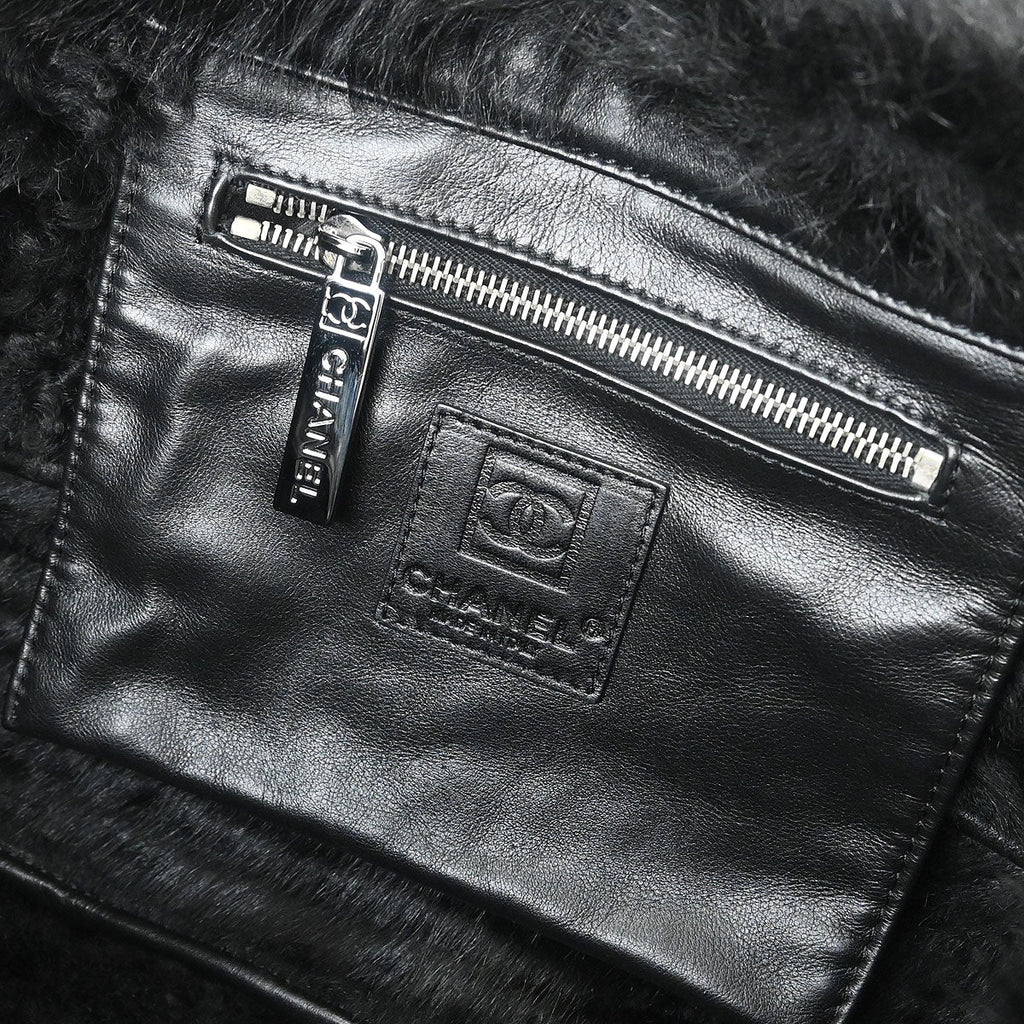 Chanel 2006-2008 Black Mouton Sport Line Tote Bag