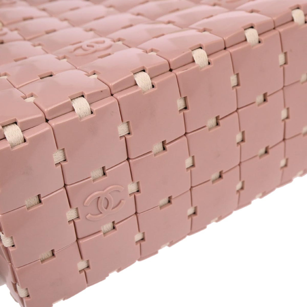 Chanel 2000-2002 Pink Acrylic Puzzle Block Tote Handbag