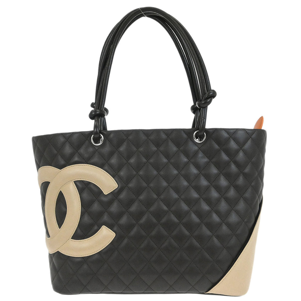 Chanel 2005-2006 Brown Calfskin Cambon Ligne Tote Handbag