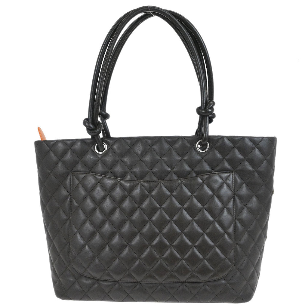 Chanel 2005-2006 Brown Calfskin Cambon Ligne Tote Handbag