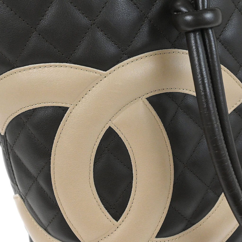 Chanel 2005-2006 Brown Calfskin Cambon Ligne Tote Handbag