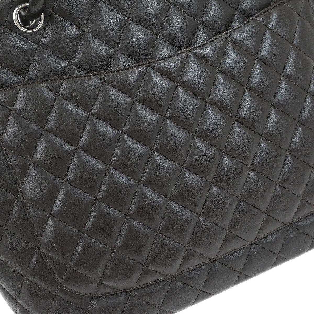 Chanel 2005-2006 Brown Calfskin Cambon Ligne Tote Handbag