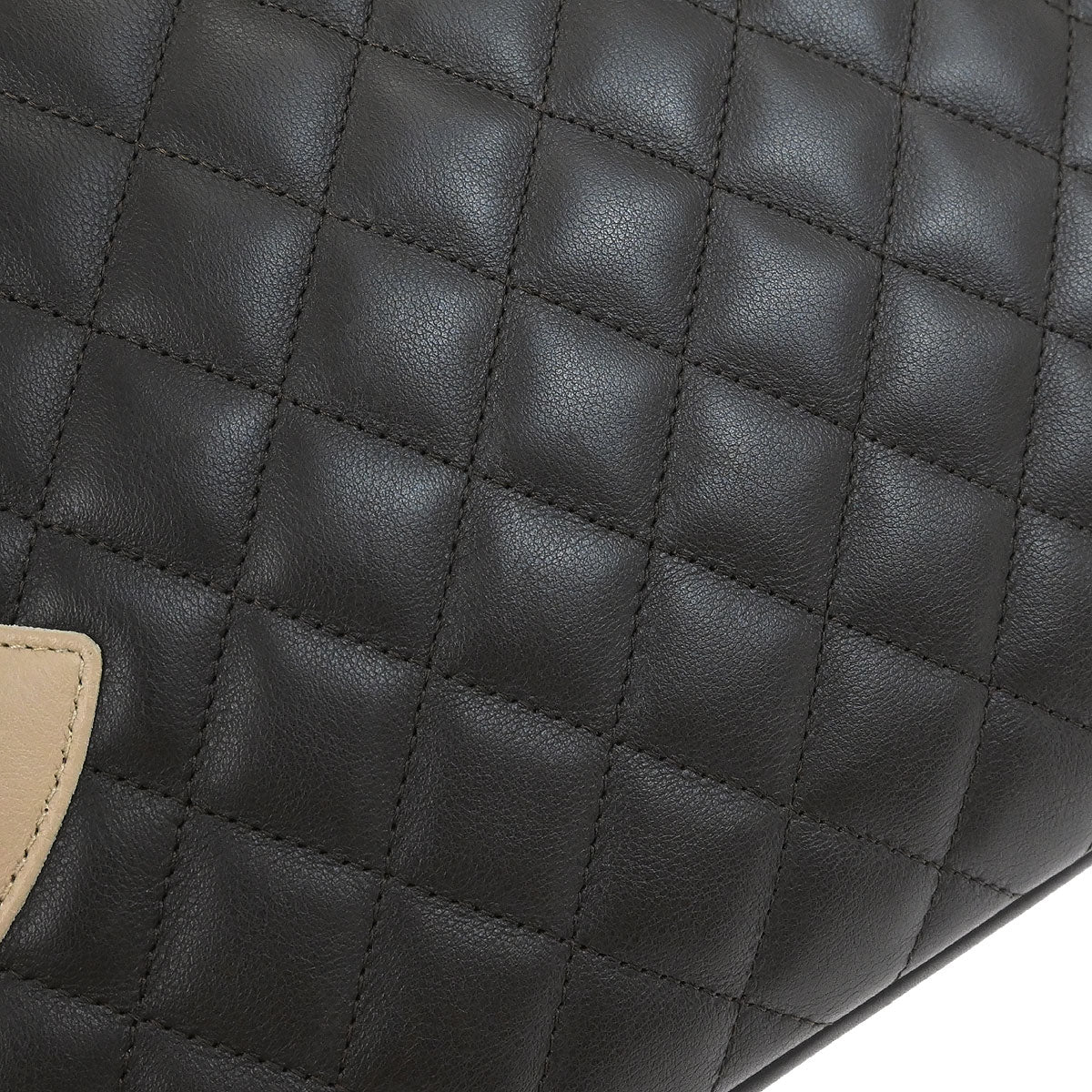 Chanel 2005-2006 Brown Calfskin Cambon Ligne Tote Handbag