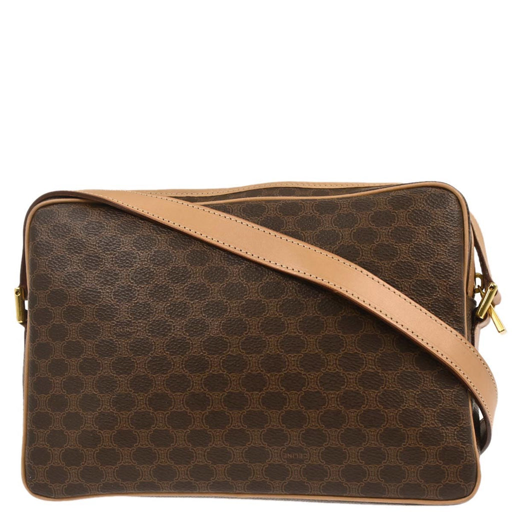 Celine Brown Macadam Shoulder Bag