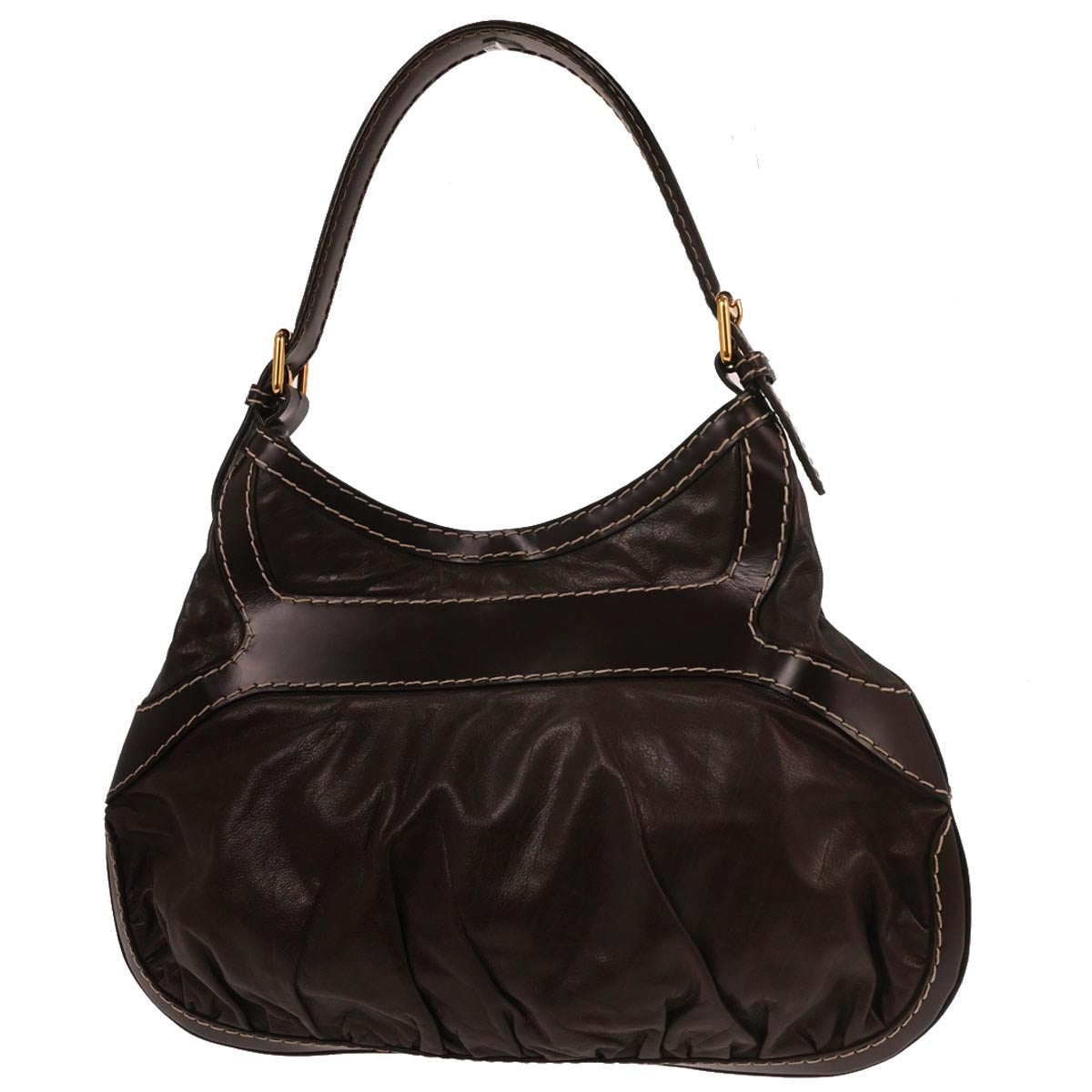 Gucci Brown Leather Queen Hobo Handbag